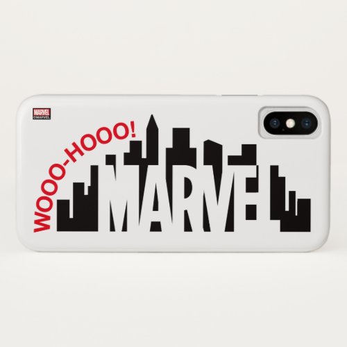 Spider_Man City Skyline Marvel Logo iPhone X Case