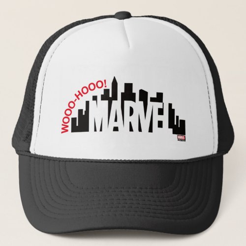 Spider_Man City Skyline Marvel Logo Trucker Hat