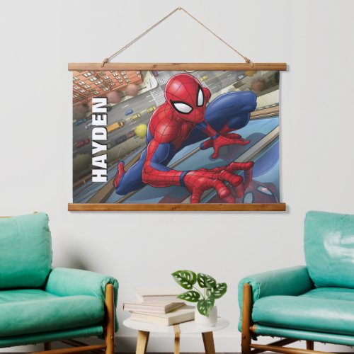 Spider_Man  Climbing Up Building Hanging Tapestry