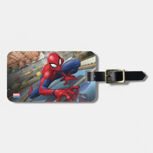 Spider_Man  Climbing Up Building Luggage Tag