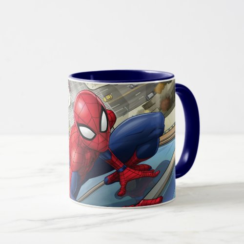 Spider_Man  Climbing Up Building Mug