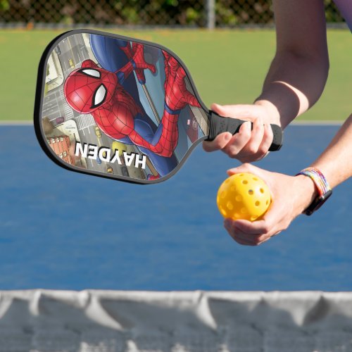 Spider_Man  Climbing Up Building Pickleball Paddle