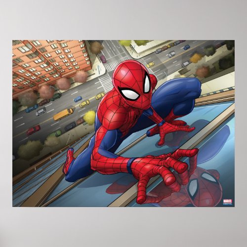 Spider_Man  Climbing Up Building Poster