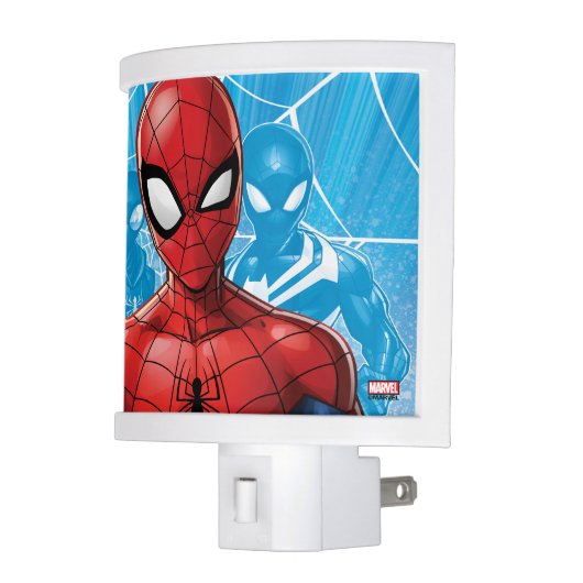Spider-Man | Close-up Expression Comic Panel Night Light (Left)