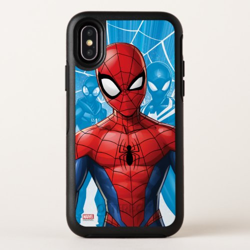 Spider_Man  Close_up Expression Comic Panel OtterBox Symmetry iPhone X Case