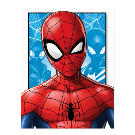 Spider Man Close Up Expression Comic Panel Postcard 1302