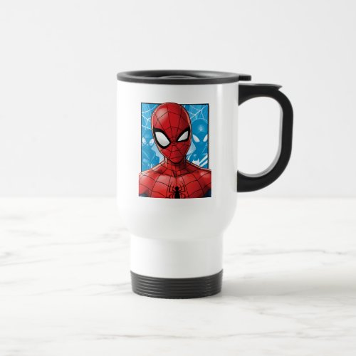 Spider_Man  Close_up Expression Comic Panel Travel Mug