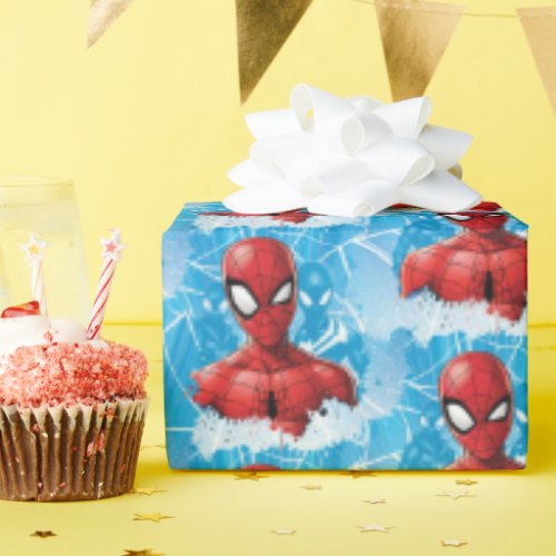 Spider_Man  Close_up Expression Comic Panel Wrapping Paper