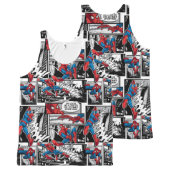 Spider-Man Comic Panel Pattern All-Over-Print Tank Top (Front and Back)