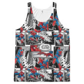 Spider-Man Comic Panel Pattern All-Over-Print Tank Top (Front)