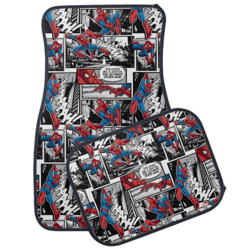 Spider_Man Comic Panel Pattern Car Mat