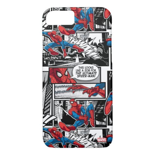 Spider_Man Comic Panel Pattern iPhone 87 Case