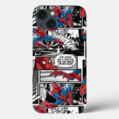Spider_Man Comic Panel Pattern iPhone 13 Case
