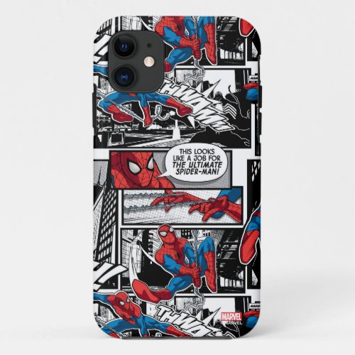 Spider_Man Comic Panel Pattern iPhone 11 Case
