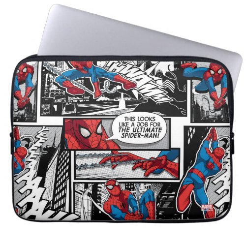 Spider_Man Comic Panel Pattern Laptop Sleeve