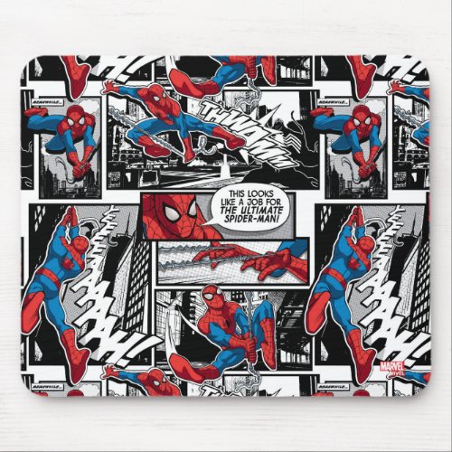 Spider_Man Comic Panel Pattern Mouse Pad
