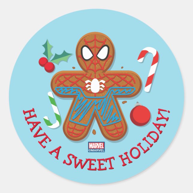Spider-Man Cookie Classic Round Sticker (Front)