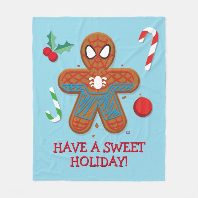 Spider-Man Cookie Fleece Blanket (Front)