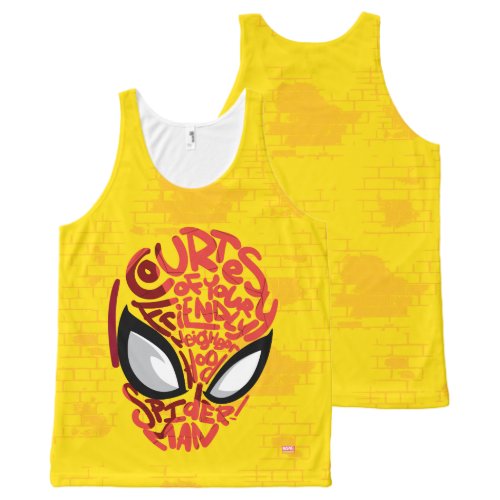 Spider_Man  Courtesy Quote Typographic Head All_Over_Print Tank Top