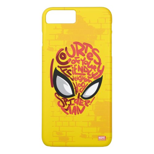 Spider_Man  Courtesy Quote Typographic Head iPhone 8 Plus7 Plus Case