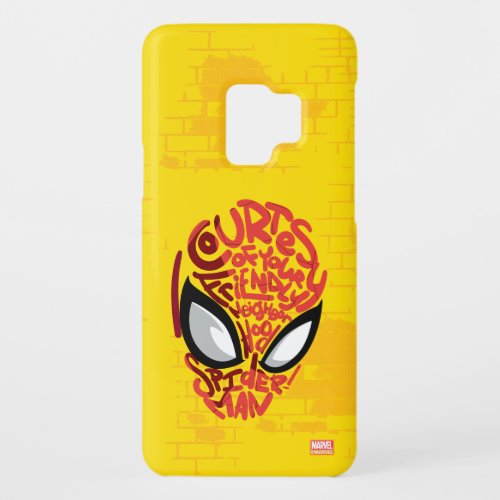 Spider_Man  Courtesy Quote Typographic Head Case_Mate Samsung Galaxy S9 Case