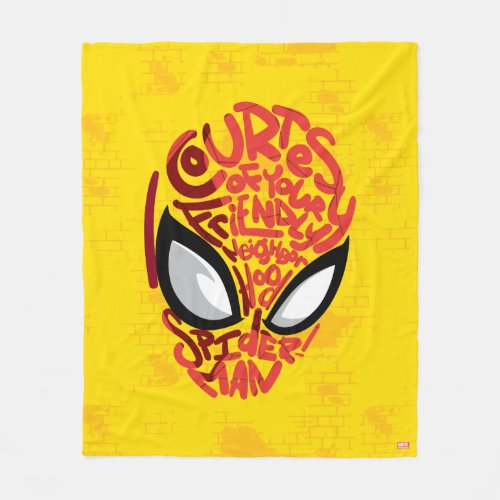 Spider_Man  Courtesy Quote Typographic Head Fleece Blanket