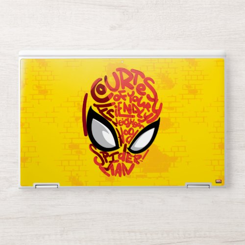 Spider_Man  Courtesy Quote Typographic Head HP Laptop Skin