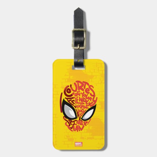 Spider_Man  Courtesy Quote Typographic Head Luggage Tag