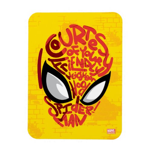 Spider_Man  Courtesy Quote Typographic Head Magnet
