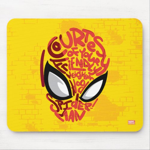 Spider_Man  Courtesy Quote Typographic Head Mouse Pad