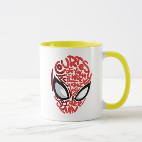 Spider_Man  Courtesy Quote Typographic Head Mug