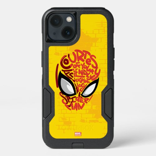 Spider_Man  Courtesy Quote Typographic Head iPhone 13 Case
