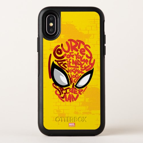 Spider_Man  Courtesy Quote Typographic Head OtterBox Symmetry iPhone X Case