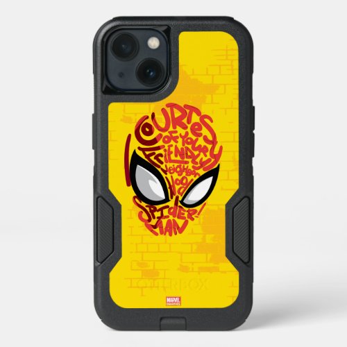 Spider_Man  Courtesy Quote Typographic Head iPhone 13 Case