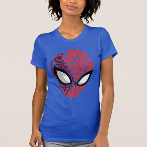 Spider_Man  Courtesy Quote Typographic Head T_Shirt