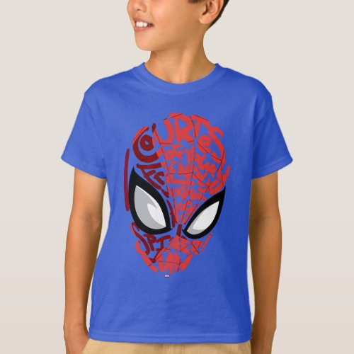 Spider_Man  Courtesy Quote Typographic Head T_Shirt