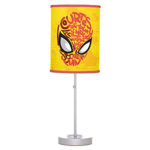 Spider_Man  Courtesy Quote Typographic Head Table Lamp