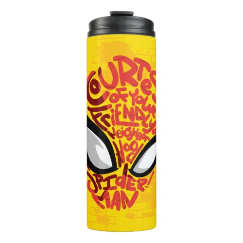 Spider_Man  Courtesy Quote Typographic Head Thermal Tumbler