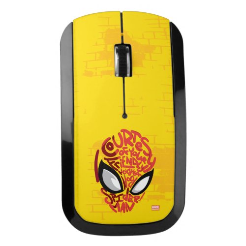 Spider_Man  Courtesy Quote Typographic Head Wireless Mouse