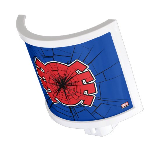 Spider-Man | Cracked Spider Symbol Night Light (Angled)