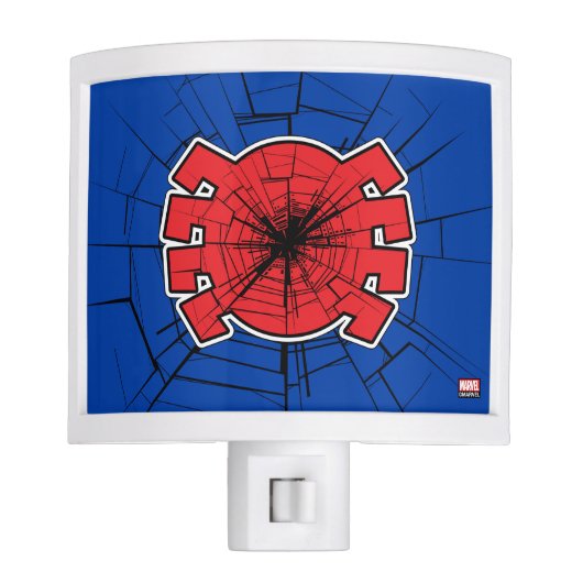 Spider-Man | Cracked Spider Symbol Night Light (Front)