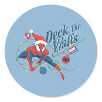 Spider-Man "Deck The Walls" Classic Round Sticker