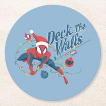 Spider-Man "Deck The Walls" Round Paper Coaster