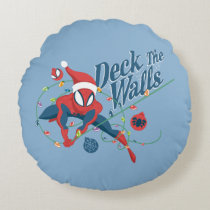 Spider-Man "Deck The Walls" Round Pillow