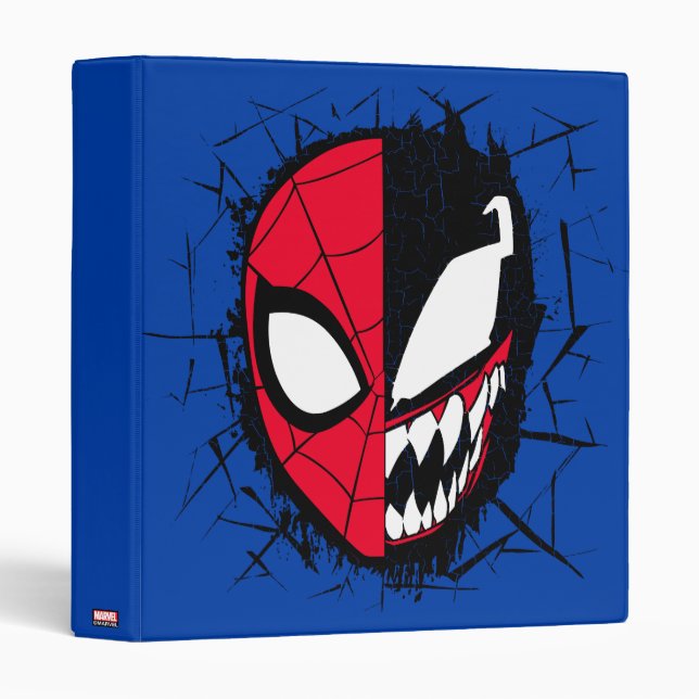 Spider-Man | Dual Spider-Man & Venom Face 3 Ring Binder (Front/Spine)