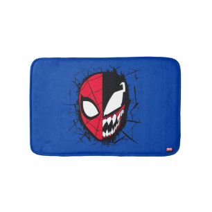 Spider-Man   Dual Spider-Man & Venom Face Bath Mat