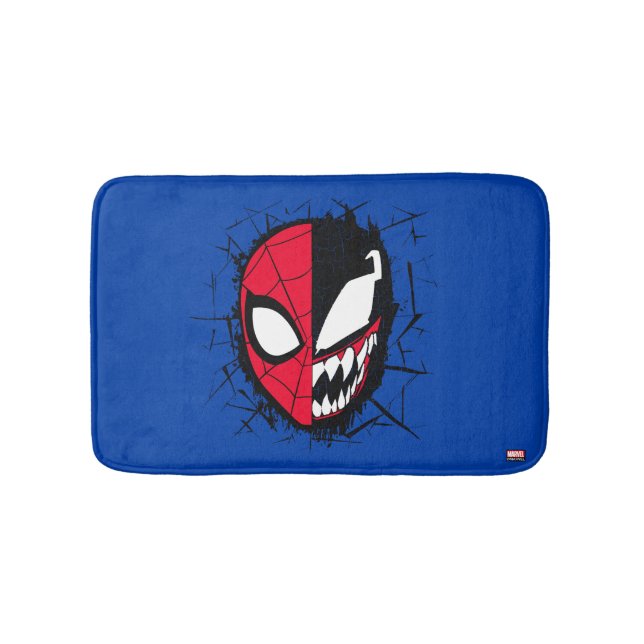 Spider-Man | Dual Spider-Man & Venom Face Bath Mat (Front)