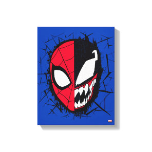 Spider-Man | Dual Spider-Man & Venom Face Canvas Print