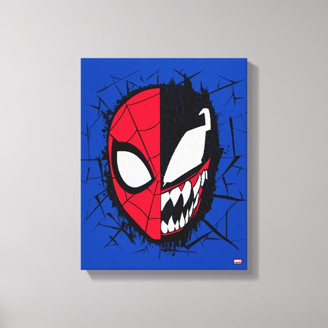 Spider-Man | Dual Spider-Man & Venom Face Canvas Print (Front)
