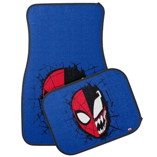 Spider-Man | Dual Spider-Man & Venom Face Car Floor Mat | Zazzle.com